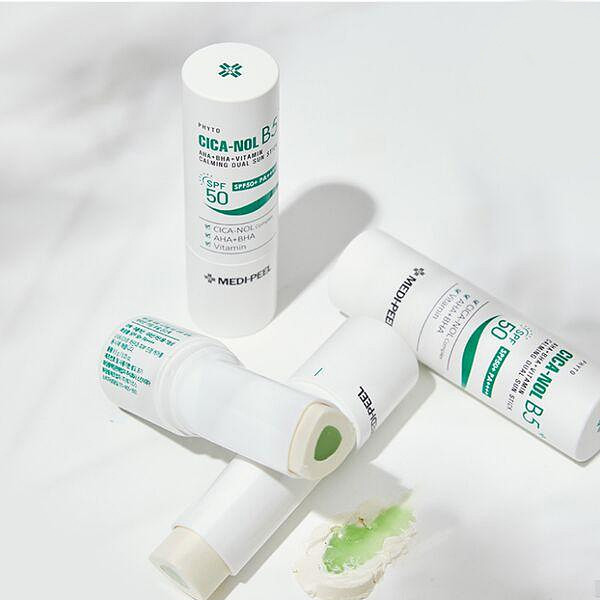 Medi Peel Phyto Cica-Nol B5 Aha Bha Витаминный успокаивающий двойной солнцезащитный стик SPF50+ PA++++, 9,5 г